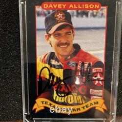 J. R. Maxx 1992 Texaco Star Team Autograph Davey Allison NASCAR Card #1/20