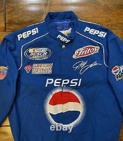 Jeff Gordon #24 Pepsi Racing Race Jacket Mens Size Large NASCAR Bush Series Rare