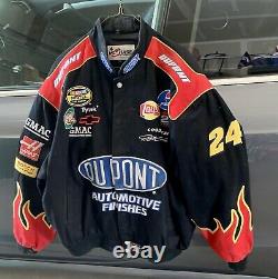 Jeff Gordon JH Design Men's XL Racing DuPont Flames Authentic NASCAR Jacket