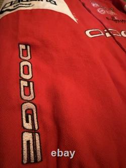 Jeff Hamilton Bill Elliott Dodge Racing Jacket Coat Button Up NASCAR Red- Sz M/L