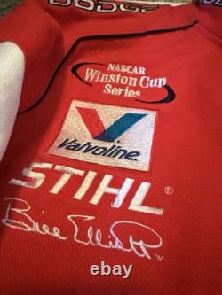 Jeff Hamilton Bill Elliott Dodge Racing Jacket Coat Button Up NASCAR Red- Sz M/L
