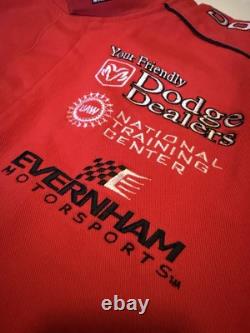 Jeff Hamilton Bill Elliott Dodge Racing Jacket Coat Button Up NASCAR Red- Sz M/L