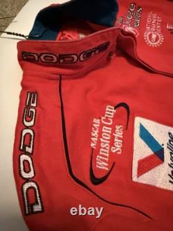 Jeff Hamilton Bill Elliott Dodge Racing Jacket Coat Button Up NASCAR Red- Sz M/L