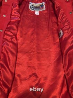 Jeff Hamilton Bill Elliott Dodge Racing Jacket Coat Button Up NASCAR Red- Sz M/L