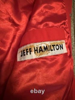 Jeff Hamilton Bill Elliott Dodge Racing Jacket Coat Button Up NASCAR Red- Sz M/L