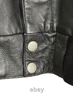 Jeff Hamilton Dale Earnhardt Leather Bomber Jacket Nascar Racing Goodwrench Sz L