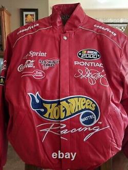 Jeff Hamilton Design L Red Leather Jacket Hot Wheels NASCAR Racing