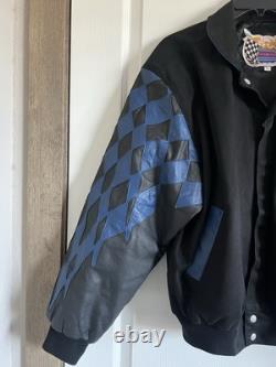 Jeff Hamilton Easy Care Motor Sports Leather Racing NASCAR Jacket Sz Small