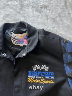 Jeff Hamilton Easy Care Motor Sports Leather Racing NASCAR Jacket Sz Small