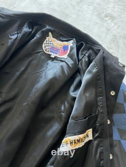 Jeff Hamilton Easy Care Motor Sports Leather Racing NASCAR Jacket Sz Small