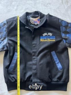 Jeff Hamilton Easy Care Motor Sports Leather Racing NASCAR Jacket Sz Small
