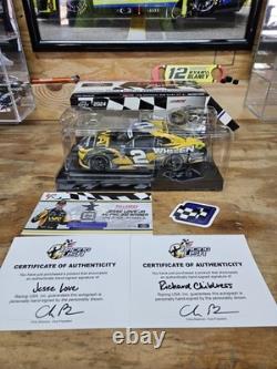 Jesse Love Dual Signed 124 NASCAR 2024 Talladega Win Die-Cast Car