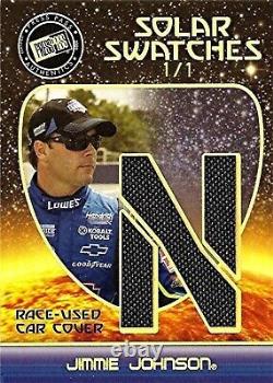 Jimmie Johnson 2009 Press Pass Race-Used Car Cover Spells Name Outlined Gold 1/1