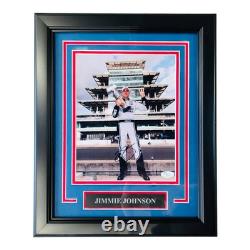 Jimmie Johnson Autographed NASCAR Deluxe Framed 8x10 Photo JSA