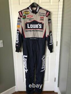Jimmie Johnson Race Used Worn Drivers Fire Suit NASCAR Lowes 7X Champ