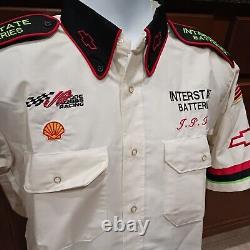 Joe Gibbs Racing Dale Jarrett #18 Interstate Team Issue Large Crew Shirt NASCAR