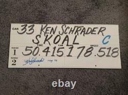 Ken Schrader SIGNED 1999 Brickyard 400 Race Used on Indy Qualifying Tower
