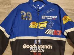 Kevin Harvick & Chocolate Meyers SIGNED 2002 Reese's COMMERICIAL WORN FIRESUIT
