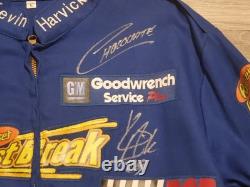 Kevin Harvick & Chocolate Meyers SIGNED 2002 Reese's COMMERICIAL WORN FIRESUIT