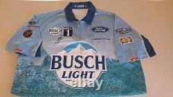 Kevin Harvick Signed Autographed Race Used Busch Light Crew Shirt XL