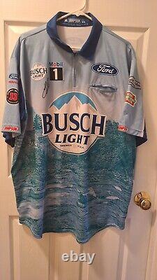 Kevin Harvick Signed Autographed Race Used Busch Light Crew Shirt XL