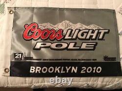 Kurt Busch 2010 Brooklyn Michigan Nascar Race Used Coors Pole Award Flag