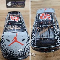Kurt Busch Duel Autographed Denny Hamlin #45 Jordan Brand 2022 Kansas Win 1/24