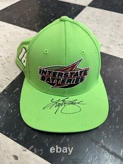 Kyle Busch #18 JGR Interstate Batteries Autographed Nascar Fitted Hat Size SM