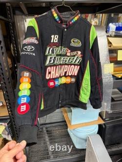 Kyle Busch NASCAR Jackets Lot of 2 M&M's Racing 2015 Champion & Brown Coat Kyle Busch NASCAR Jackets Lot of 2 M&M's Racing 2015 Champion & Brown Coat