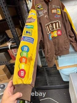 Kyle Busch NASCAR Jackets Lot of 2 M&M's Racing 2015 Champion & Brown Coat