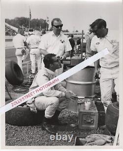 LOT of 6 Richard Petty ORIGINAL PHOTOS 1968 FORD TORINO NASCAR BLACK & WHITE