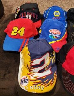 Lot 15 NASCAR Hats Wallace Harvick Gordon Elliott Waltrip Bowyer Blaney Sprint