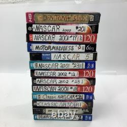 Lot of 13 VTG NASCAR STOCK CAR RACE VHS LOT TV BROADCASTED 2000,2001,2002 & more