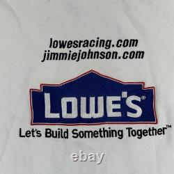 Lowes NASCAR Jacket Jimmie Johnson Mens XL White Chase Hendrick Motorsports