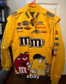 M&M NASCAR Racing Team 38 Elliot Sadler Yellow Twill Jacket M Chase Authentic