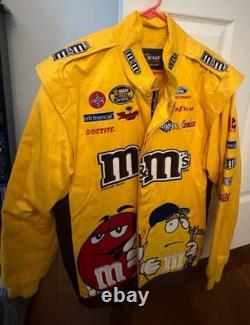 M&M NASCAR Racing Team 38 Elliot Sadler Yellow Twill Jacket M Chase Authentic
