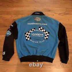 Mark Martin Viagra Jacket #6 Nascar Roush Racing Ford All Over Patches Logo Sz M