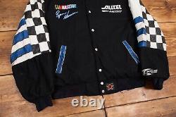 Mens Vintage Ryan Newman Black Reversible Alltel Racing NASCAR Jacket L R21575