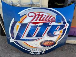 Miller Lite Hood Dodge 2 Kurt Busch Brad Keselowski Signed 60x48 Night Race