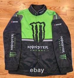 Monster Energy Nascar Cup Series Jacket XXL Double Sided Preowned Black Green