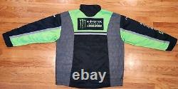 Monster Energy Nascar Cup Series Jacket XXL Double Sided Preowned Black Green