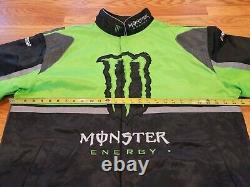 Monster Energy Nascar Cup Series Jacket XXL Double Sided Preowned Black Green