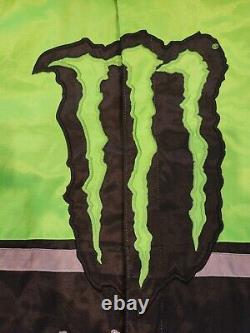Monster Energy Nascar Cup Series Jacket XXL Double Sided Preowned Black Green