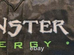 Monster Energy Nascar Cup Series Jacket XXL Double Sided Preowned Black Green