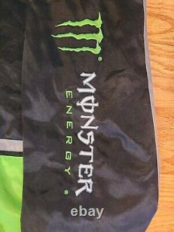 Monster Energy Nascar Cup Series Jacket XXL Double Sided Preowned Black Green
