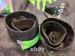 Monster Energy Nascar Cup Series Jacket XXL Double Sided Preowned Black Green