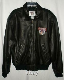 NASCAR 1998 50th ANNIVERSARY DRIVER TEAM OWNER RACE USED LEATHER JACKET LARGE
