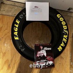 NASCAR Austin Cendric Signed Daytona 2023 Race Used Goodyear Tire withPenske COA
