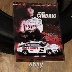 NASCAR Austin Cendric Signed Daytona 2023 Race Used Goodyear Tire withPenske COA
