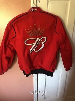 NASCAR Chase Authentics Dale Earnhardt Jr Bud King Of Beers Racing Jacket Sz L